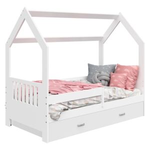 AMI nábytek Dětská postel DOMEČEK D3E 80x160cm masiv bílá