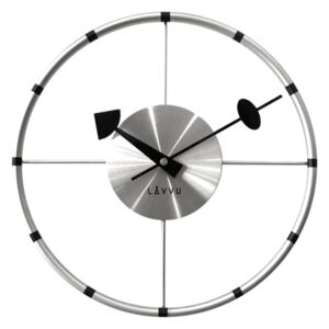 Nástěnné hodiny Lavvu Compass stříbrná, pr. 31 cm