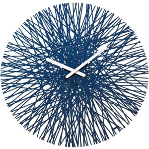 Koziol Nástěnné hodiny Silk modrá, pr. 45 cm
