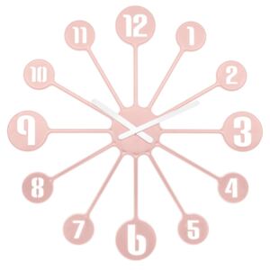 Koziol Nástěnné hodiny Pinball růžová, pr. 45 cm