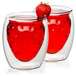 Termo sklenice Strawberry Hot&Cool, 250 ml, 2 ks
