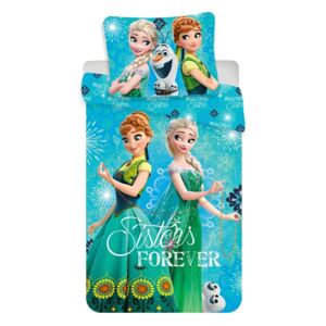 Jerry Fabrics Dětské bavlněné povlečení Ledové Království Frozen Sisters, 140 x 200 cm, 70 x 90 cm