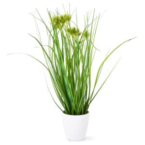 Umělá kvetoucí tráva Otilie zelená, 36 cm