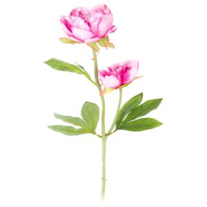 Umělá květina Pivoňka tmavě růžová, 58 cm