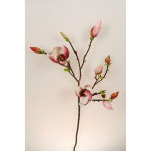 Umělá větvička Magnolie růžová, 95 cm