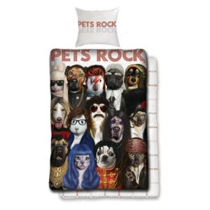Halantex Bavlněné povlečení Pets Rock, 140 x 200 cm, 70 x 90 cm