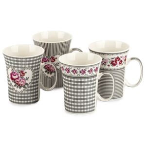 Orion Sada porcelánových hrnků Rose 0,36 l, 4 ks