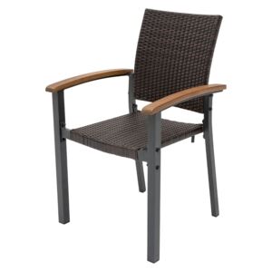 FLORABEST® Hliníková stohovatelná židle z umělého r