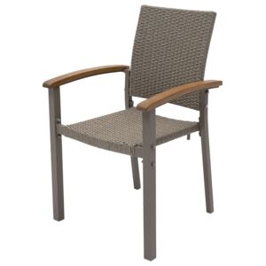 FLORABEST® Hliníková stohovatelná židle z umělého r