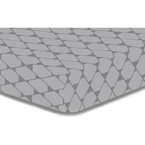 DecoKing Prostěradlo Rhombuses šedá S1, 90 x 200 cm
