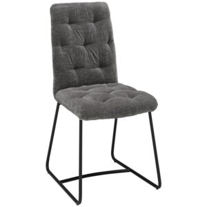 ŽIDLE, šedá, černá Ambia Home - Čalouněné židle