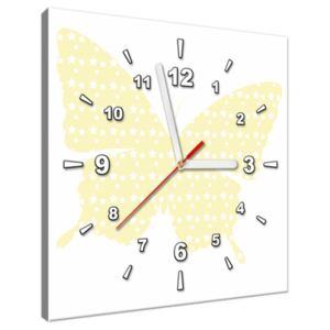 Tištěný obraz s hodinami Motýlek s hvězdičkami ZP4098A_1AI