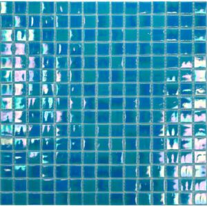 Skleněná mozaika Premium Mosaic tyrkysová 33x33 cm lesk MOS20TUHM