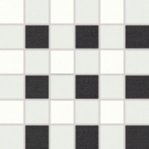 Mozaika Rako Tendence bíločerná 30x30 cm pololesk WDM06152.1
