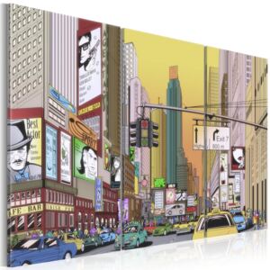 Obraz na plátně Bimago - Město v komiksu 60x40 cm