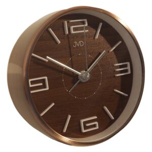 Netikající moderní stolní hodiny/budík JVD HS21.2 v dřevěném designu ( )