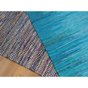 Beliani Modrý tkaný bavlněný koberec 80x150 cm - MERSIN