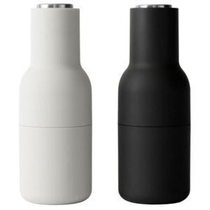 Set dvou bílo černých silikonových mlýnků na sůl a pepř MENU GRINDER III. 20,5 cm