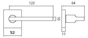 Rozetové kování TWIN KLESO HR H 1735S Varianta: PZ klika-klika pro cylindrickou vložku