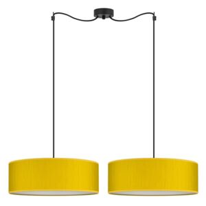 Žluté dvouramenné závěsné svítidlo Bulb Attack Doce XL, ⌀ 45 cm