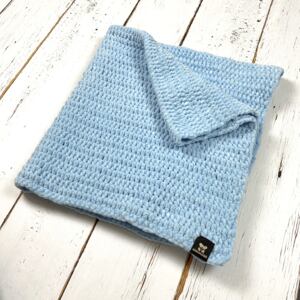 Mimoušek háčkovaná deka baby blue