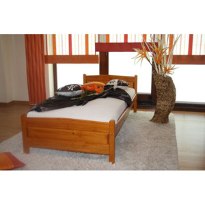 Vyvýšená postel Joana + matrace + rošt 90 x 200 cm - olše - lak