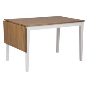 SCANDI Bílý dřevěný rozkládací jídelní stůl Frisbe