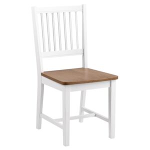 SCANDI Bílá dřevěná jídelní židle Frisbe