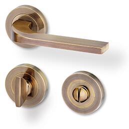 Dveřní kování ACT Ulm R bronz Provedení: BB klika-klika pro dozický klíč