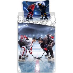 Jerry Fabrics • Souprava ložního povlečení Lední hokej - 100% bavlna - 70 x 90 cm + 140 x 200 cm