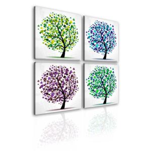 Obraz strom v barvách + háčky, hřebíčky, čistící hadřík ZDARMA Velikost (šířka x výška): 40x40 cm