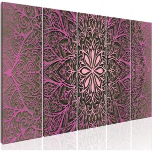 Obraz na plátně Bimago - Pink Mandala 200x80 cm