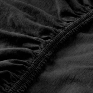 XPOSE® Jersey prostěradlo Exclusive s lycrou - černá 90x200 cm