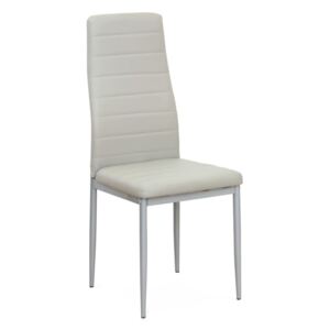 Židle, ekokůže šedá/kov stříbrná, COLETA NOVA 0000182181 Tempo Kondela
