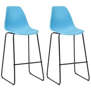 Barové židle 2 ks modré plast