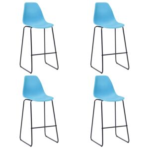 Barové židle 4 ks modré plast