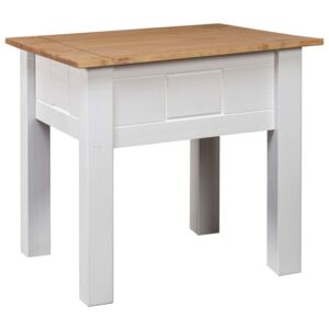 Noční stolek bílý 50,5 x 50,5 x 52,5 cm borovice řada Panama