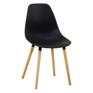 Židle, černá plast / buk, KALISA 0000204510 Tempo Kondela