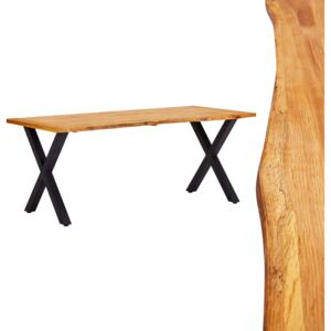 Jídelní stůl přírodní 180 x 90 x 75 cm masivní dubové dřevo