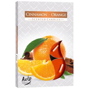 Vonné čajové svíčky Cinnamon Orange 6 ks (Bispol)