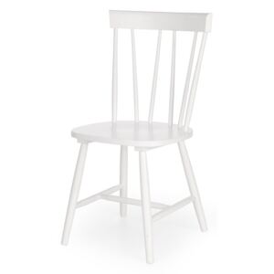 Dřevěná jídelní židle CHARLES bílá Halmar