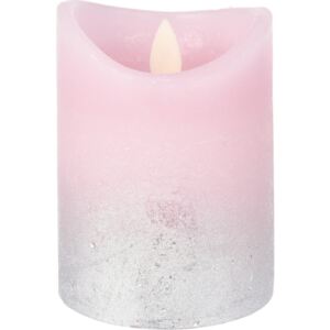 LED svíčka Swing flame růžová, 10 cm