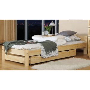 Dřevěná postel Niwa 90x200 + rošt ZDARMA borovice