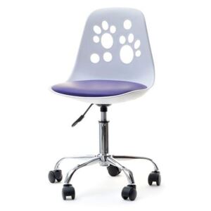 Medo Dětská kancelářská židle FOOT bílo fialová