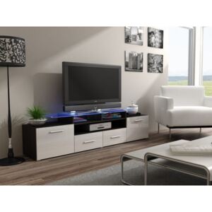Televizní stolek EVA - wenge/bílý lesklý