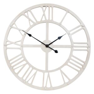 Bílé hodiny s římskými číslicemi - Ø 70*5 cm