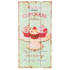 Dřevěná cedule Cupcakes bakery - 30*2*60 cm
