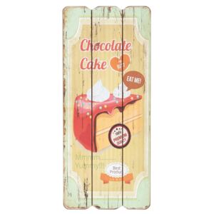 Dřevěná cedule Chocolate cake - 15*1*34 cm Clayre & Eef