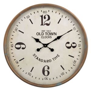 Kovové kulaté hodiny Old town - Ø 60*6*60 cm
