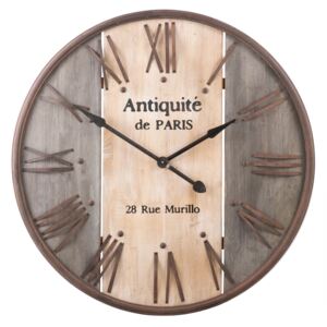 Nástěnné hodiny Anquité de Paris - Ø 92*5 cm / 1xAA Clayre & Eef